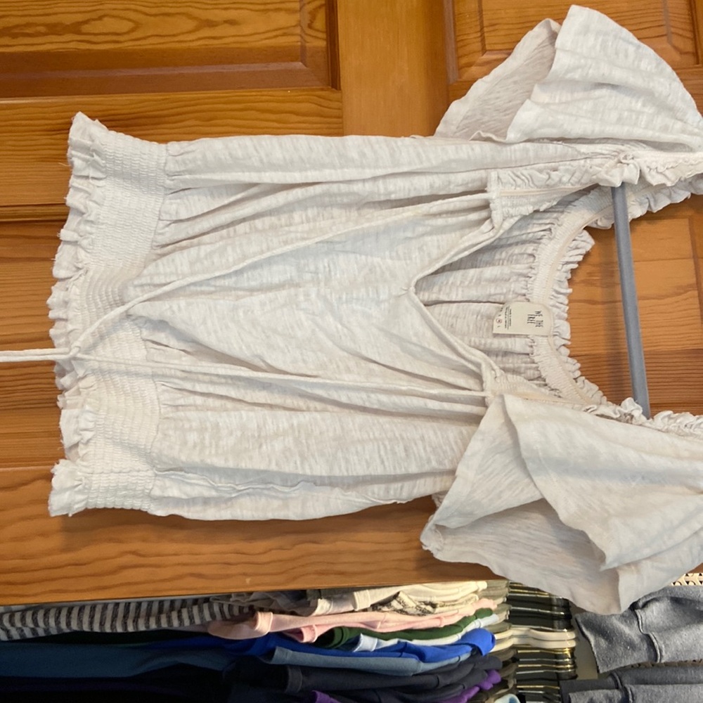 We The free cream short sleeve top size M